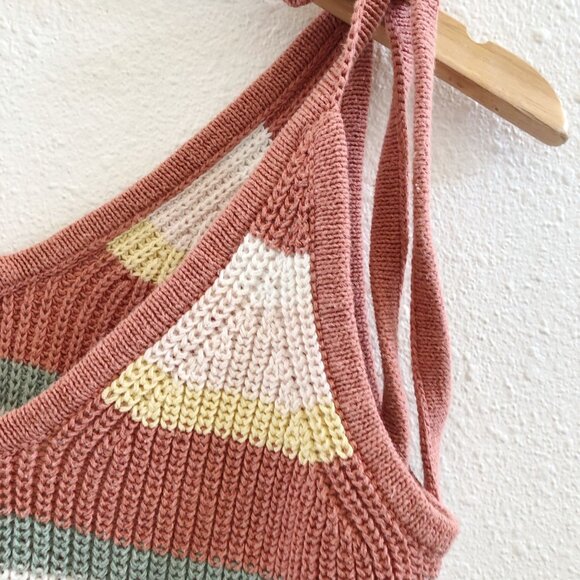 MADEWELL Striped Grandfield Tie-Strap Sweater Tank No Size Tag Check Measurement - Picture 5 of 11